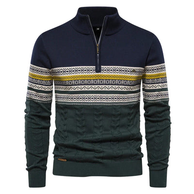 Bale™ – Casual men's sweater with ethnic pattern