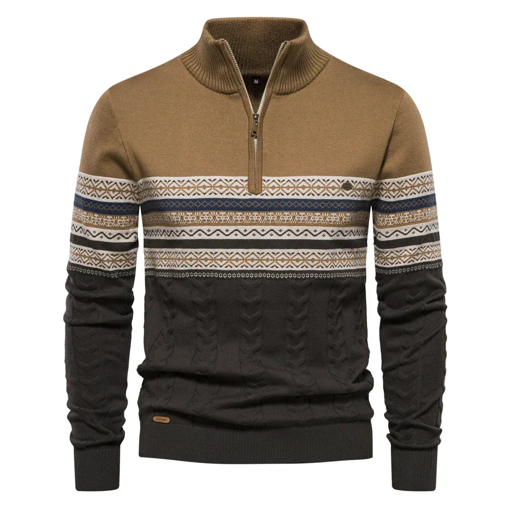 Bale™ – Casual men's sweater with ethnic pattern