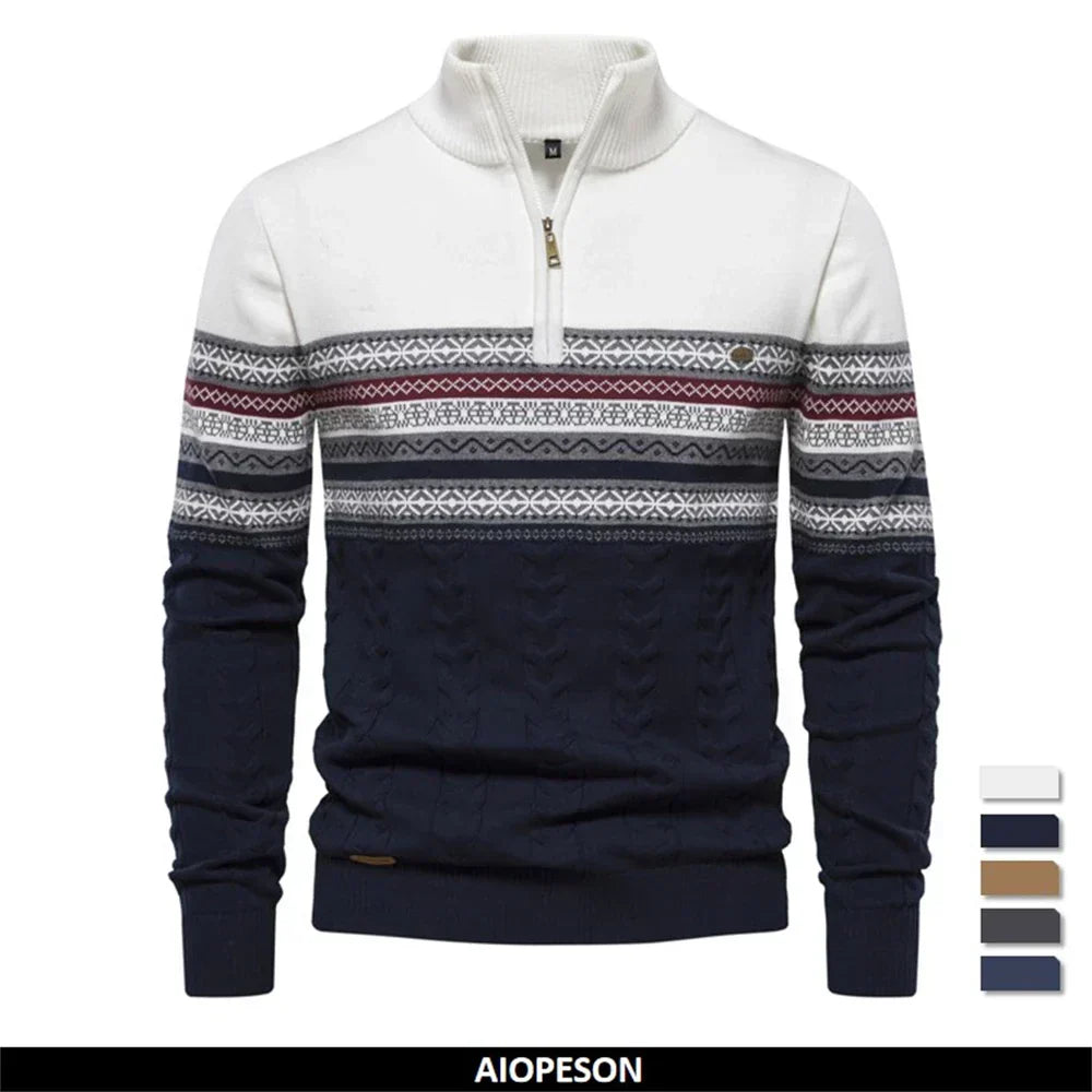 Bale™ – Casual men's sweater with ethnic pattern