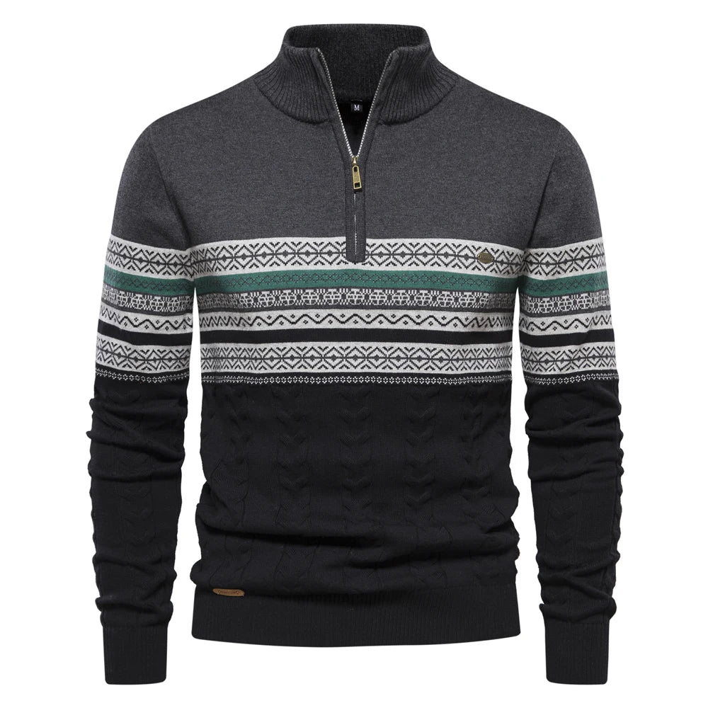 Bale™ – Casual men's sweater with ethnic pattern