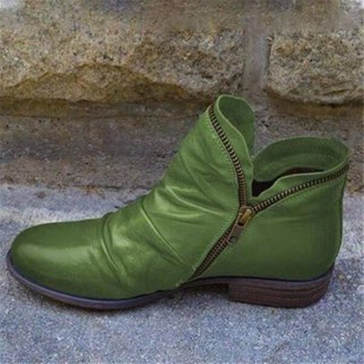 Bice - Orthopedic leather boots with zipper